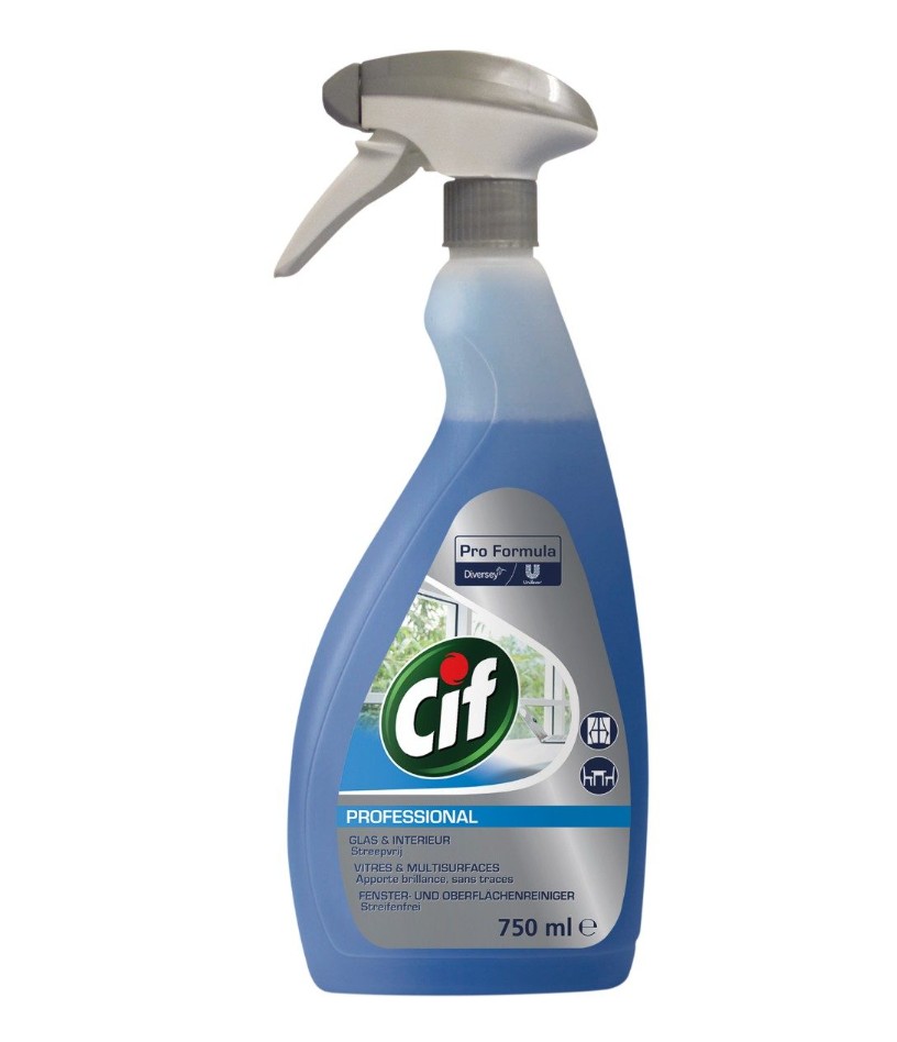 Cif Professional Glas en Interieur Spray 750ml